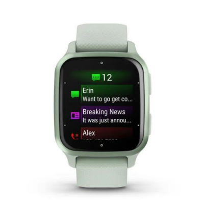 Garmin Venu Sq 2 Металевий Mint Aluminum Bezel з Cool Mint Case and Silicone Band (010-02701-02/12)