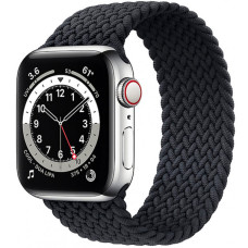 Apple Watch Series 6 LTE 40mm Silver Stainless Steel Case w. Atlantic Blue Braided Solo Loop (MY702+M0DV3)