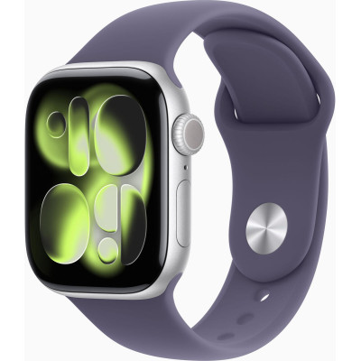 Apple Watch Series 11 GPS 42mm Silver Alu. Case w. Purple Fog S. Band - M/L (MEU74)