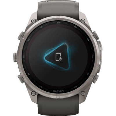 Garmin Fenix 9 Pro Solar 51mm Titanium with Pebble Gray/Silver Gray Silicone Band (010-04339-05/06)