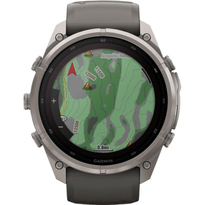 Garmin Fenix 9 Pro Solar 51mm Titanium with Pebble Gray/Silver Gray Silicone Band (010-04339-05/06)