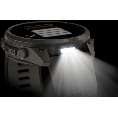 Garmin Fenix 9 Pro Solar 51mm Titanium with Pebble Gray/Silver Gray Silicone Band (010-04339-05/06)