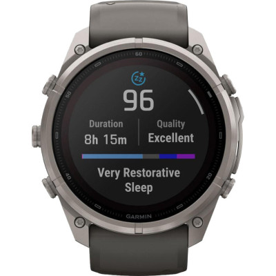 Garmin Fenix 9 Pro Solar 51mm Titanium with Pebble Gray/Silver Gray Silicone Band (010-04339-05/06)