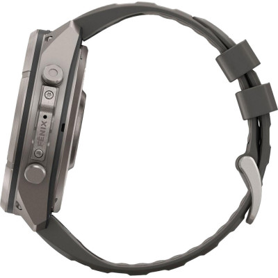 Garmin Fenix 9 Pro Solar 51mm Titanium with Pebble Gray/Silver Gray Silicone Band (010-04339-05/06)