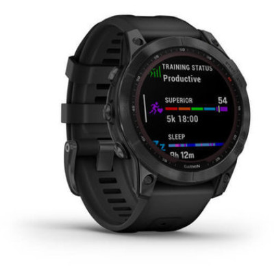 Garmin Fenix 7 Solar Slate Gray with Black Band (010-02540-10/11)
