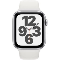 Apple Watch SE 2 GPS + Cellular 44mm Silver Aluminum Case with White Sport Band S/M (MNU13)