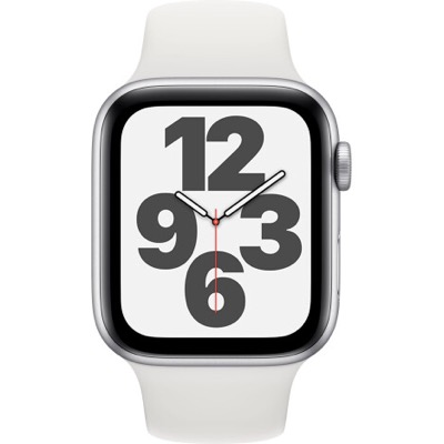Apple Watch SE 2 GPS + Cellular 44mm Silver Aluminum Case with White Sport Band S/M (MNU13)