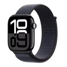 Apple Watch Series 10 GPS + Cellular 46mm Jet Black Aluminum Case w. Ink Sport Loop (MWY53)