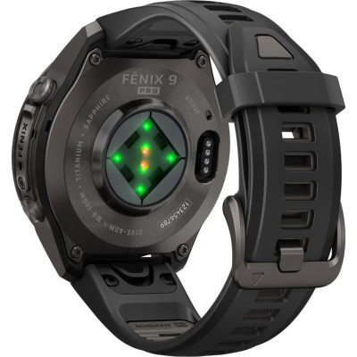 Garmin Fenix 9 Pro 43mm Carbon Gray DLC Titanium with Black/Pebble Gray Silicone Band (010-04335-15/16)