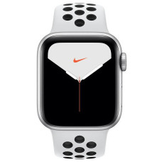 Apple Watch Series 5 GPS + LTE 40mm Silver Aluminium w. Pure Platinum/Black Nike Sport Band (MX372)
