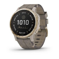 Garmin Fenix 6S Pro Solar Edition Світлий gold with shale grey suede band (010-02409-26)