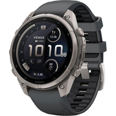 Garmin Fenix 9 Pro inReach 47mm Titanium with Graphite/Black Silicone Band (010-04336-20/21)