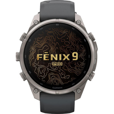 Garmin Fenix 9 Pro inReach 47mm Titanium with Graphite/Black Silicone Band (010-04336-20/21)