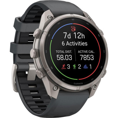 Garmin Fenix 9 Pro inReach 47mm Titanium with Graphite/Black Silicone Band (010-04336-20/21)