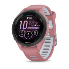 Garmin Forerunner 265S Black Bezel w. Light Pink Case and Light Pink/Whitestone S. Band (010-02810-05/15/55)