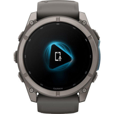 Garmin Fenix 9 51mm Titanium with Pebble Gray Silicone Band (010-04763-00/01)