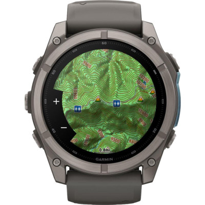 Garmin Fenix 9 51mm Titanium with Pebble Gray Silicone Band (010-04763-00/01)