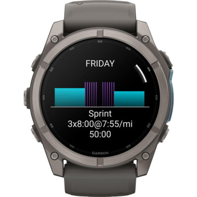 Garmin Fenix 9 51mm Titanium with Pebble Gray Silicone Band (010-04763-00/01)