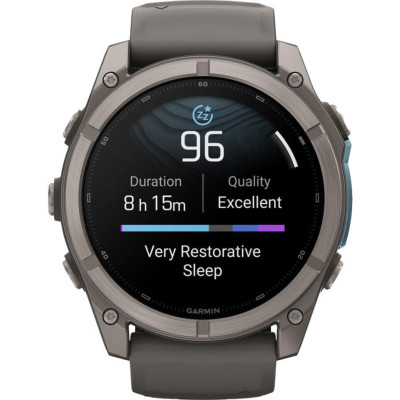 Garmin Fenix 9 51mm Titanium with Pebble Gray Silicone Band (010-04763-00/01)