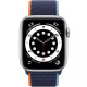 Apple Watch SE GPS + Cellular 44mm Silver Aluminum Case w. Deep Navy Sport L. (MYEN2)