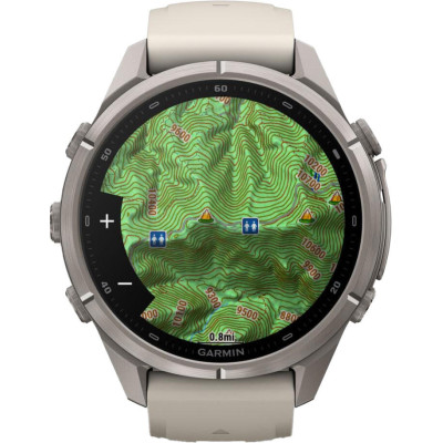 Garmin Fenix 9 Pro 43mm Titanium with Fog Gray/Dark Sandstone Silicone Band (010-04335-85/86)