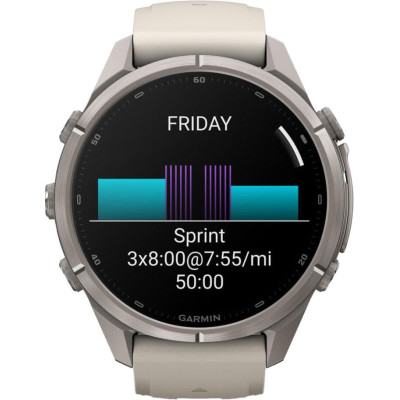 Garmin Fenix 9 Pro 43mm Titanium with Fog Gray/Dark Sandstone Silicone Band (010-04335-85/86)