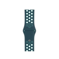 Apple Силиконовый ремешок для Watch 42/44 mm Nike Sport Band Midnight Turquoise/Aurora Green (MXR12)