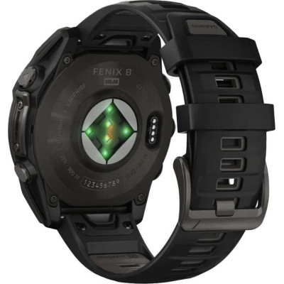 Garmin Fenix 8 51mm Solar Sapphire Carbon Gray DLC Titanium w. Black/Pebble Gray S. Band (010-02907-10/11)
