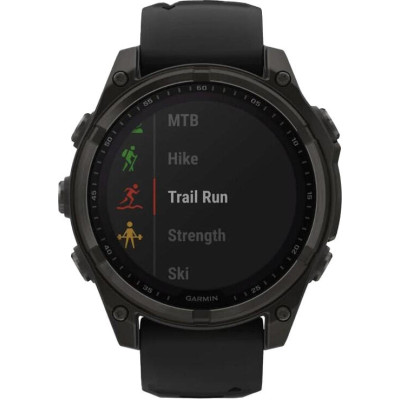 Garmin Fenix 8 51mm Solar Sapphire Carbon Gray DLC Titanium w. Black/Pebble Gray S. Band (010-02907-10/11)