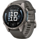 Garmin Fenix 9 43mm Titanium with Pebble Gray Silicone Band (010-04761-10/11)