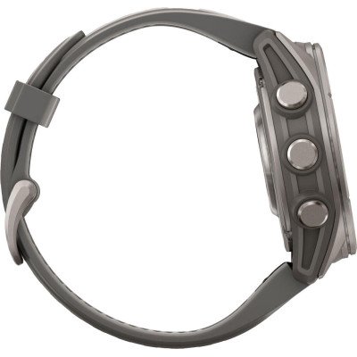 Garmin Fenix 9 43mm Titanium with Pebble Gray Silicone Band (010-04761-10/11)