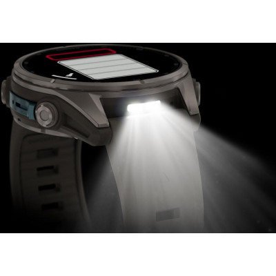 Garmin Fenix 9 43mm Titanium with Pebble Gray Silicone Band (010-04761-10/11)