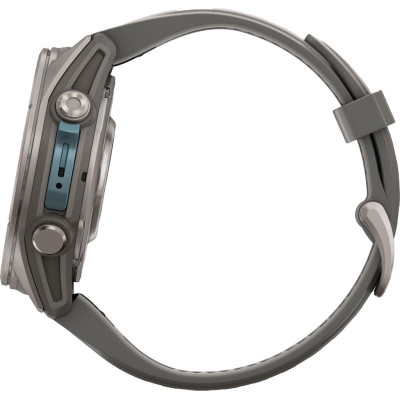 Garmin Fenix 9 43mm Titanium with Pebble Gray Silicone Band (010-04761-10/11)