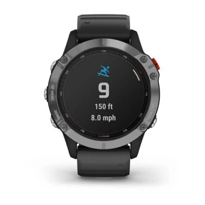 Garmin Fenix 6 Solar Silver with black band (010-02410-00)