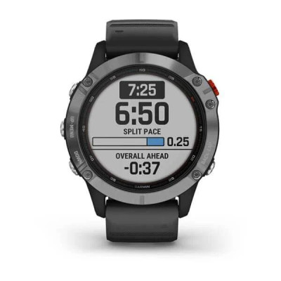 Garmin Fenix 6 Solar Silver with black band (010-02410-00)
