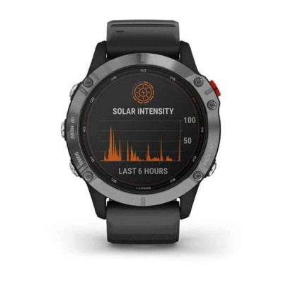 Garmin Fenix 6 Solar Silver with black band (010-02410-00)