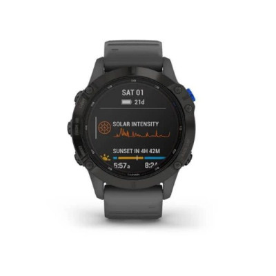 Garmin Fenix 6 Pro Solar Edition Black With Gray Band (010-02410-11/10)