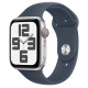 Apple Watch SE2 (2023) GPS + Cellular 40mm Silver Aluminium Case з Storm Blue Sport Band - S/M (MRGJ3)