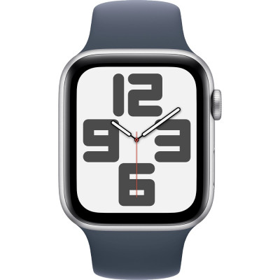 Apple Watch SE2 (2023) GPS + Cellular 40mm Silver Aluminium Case з Storm Blue Sport Band - S/M (MRGJ3)