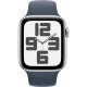 Apple Watch SE2 (2023) GPS + Cellular 40mm Silver Aluminium Case з Storm Blue Sport Band - S/M (MRGJ3)