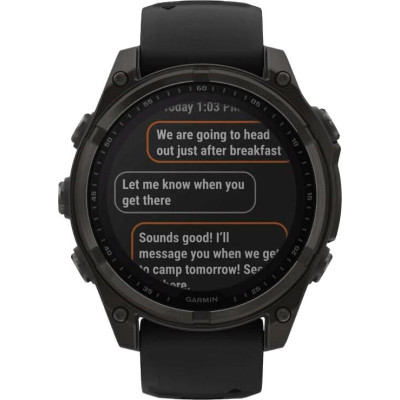 Garmin Fenix 8 47mm Solar Sapphire Carbon Gray DLC Titanium w. Black/Pebble Gray S. Band (010-02906-10/11)