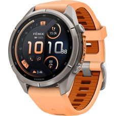 Garmin Fenix 9 Pro inReach 43mm Titanium with Shell Pink/Autumn Orange Silicone Band (010-04335-00/01)