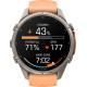 Garmin Fenix 9 Pro inReach 43mm Titanium with Shell Pink/Autumn Orange Silicone Band (010-04335-00/01)