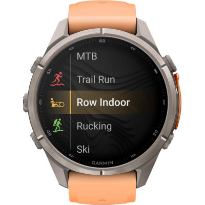 Garmin Fenix 9 Pro inReach 43mm Titanium with Shell Pink/Autumn Orange Silicone Band (010-04335-00/01)