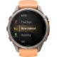 Garmin Fenix 9 Pro inReach 43mm Titanium with Shell Pink/Autumn Orange Silicone Band (010-04335-00/01)