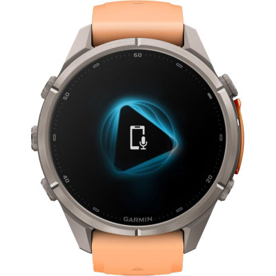 Garmin Fenix 9 Pro inReach 43mm Titanium with Shell Pink/Autumn Orange Silicone Band (010-04335-00/01)