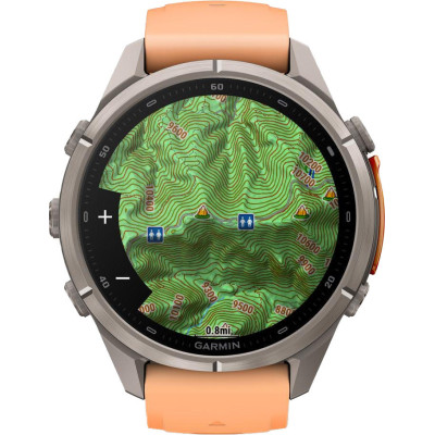 Garmin Fenix 9 Pro inReach 43mm Titanium with Shell Pink/Autumn Orange Silicone Band (010-04335-00/01)