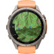 Garmin Fenix 9 Pro inReach 43mm Titanium with Shell Pink/Autumn Orange Silicone Band (010-04335-00/01)