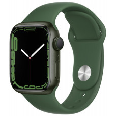Apple Watch Series 7 GPS + Cellular 41mm Green Aluminum Case with Clover Sport Band (MKH93)