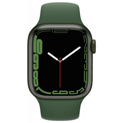 Apple Watch Series 7 GPS + Cellular 41mm Green Aluminum Case with Clover Sport Band (MKH93)